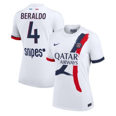 Paris Saint-Germain Lucas Beraldo #4 Auswärtstrikot Frauen 2025-26 Kurzarm Paris Saint-Germain Lucas Beraldo #4 Auswärtstrikot Frauen 2025-26 Kurzarm